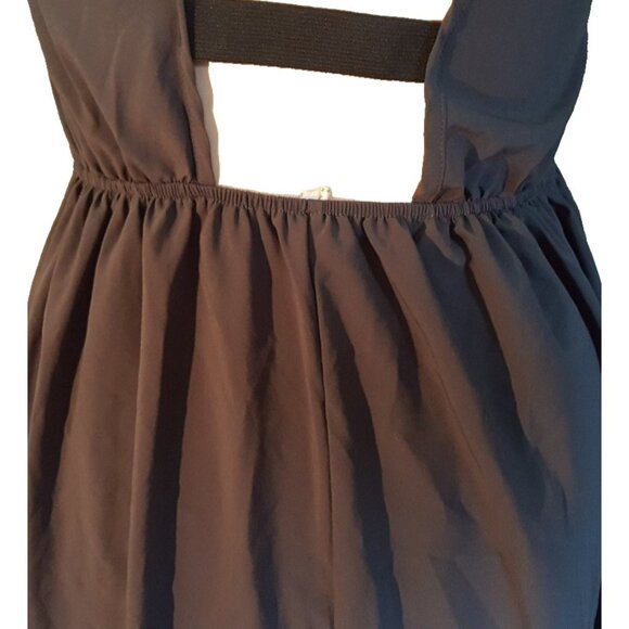 Tea n Rose maxi long gray cut out strappy back straight tank tunic maxi dress S - Picture 8 of 11